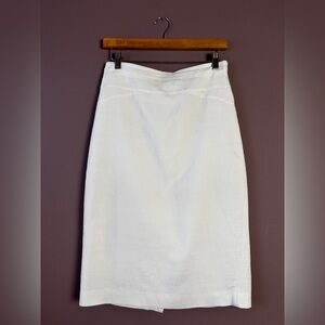 Halston Heritage White Pencil Skirt Sz 6